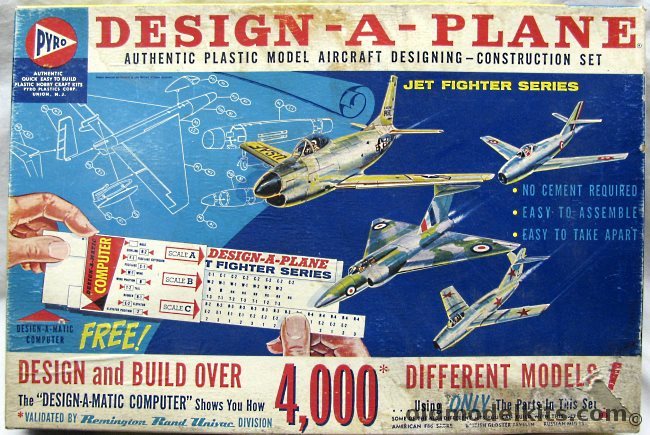 Pyro Design-A-Plane  - Makes 4104 Different Jets, 360-398 plastic model kit